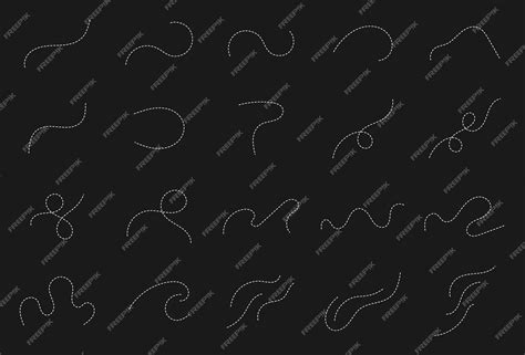 Premium Vector | Abstract dot lines hand drawn wavy dotted line vector dotted lines illustration set