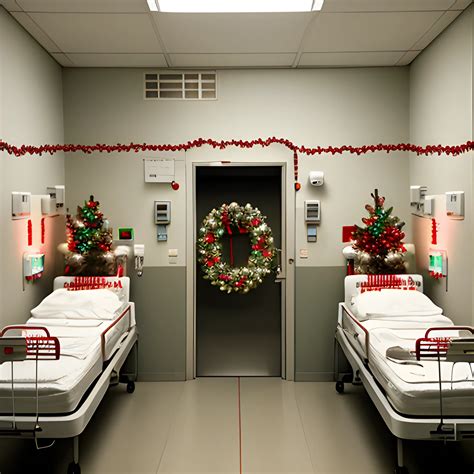 Liminal space hospital with christmas decorations - Arthub.ai