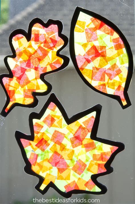 Leaf Suncatcher Craft - The Best Ideas for Kids | Thanksgiving crafts for toddlers, Fun fall ...