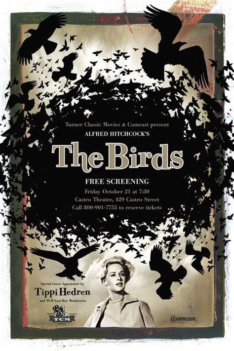 the birds movie poster with an image of a woman surrounded by birds