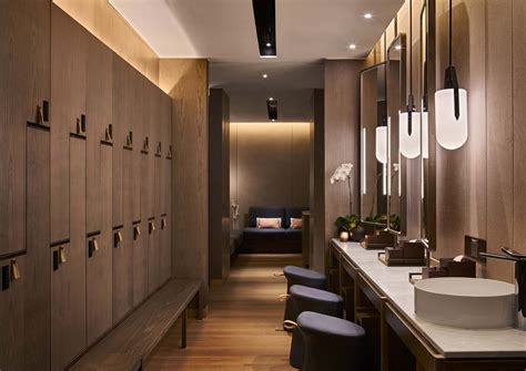 Spa locker room / changing area JW MARRIOTT SOUTH BEACH Singapore 2017 | Spa interior design ...