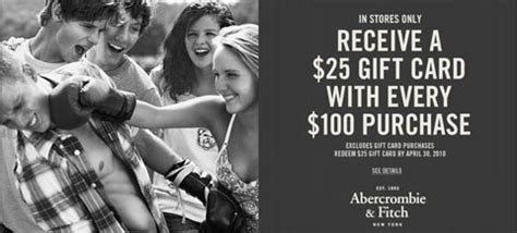 Abercrombie & Fitch Canada: Spend $100, Get $25 Gift Card - Canadian ...