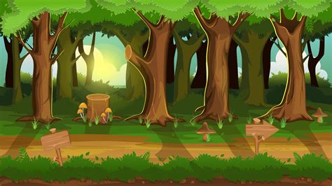 Forest Background game 2D | CartoonSmart.com