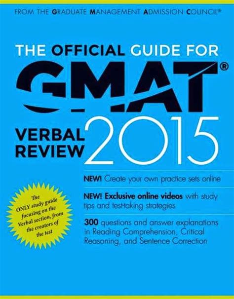 The Official Guide for GMAT® Verbal Review, 2015 - Educational Resources