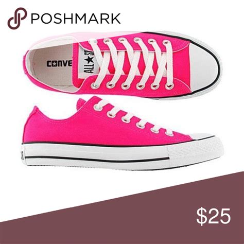 Converse low tops New Worn like once Make offer neon pink Converse Shoes Sneakers | Converse low ...