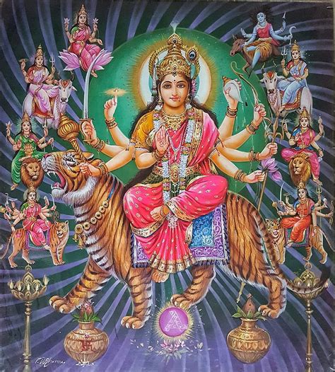 Godess. Nav durga Painting by Mayur Sharma