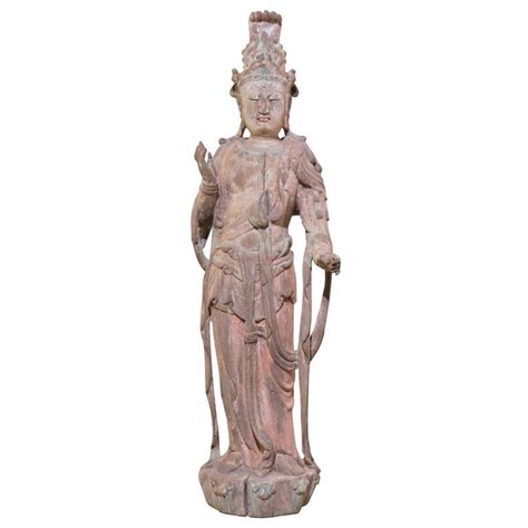 Ming Dynasty Wooden Sculpture of a Standing Guanyin, China, 1368-1644 ...