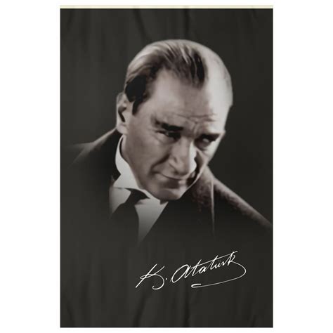 Mustafa Kemal Atatürk Büyük Poster Bez Fotoğrafları