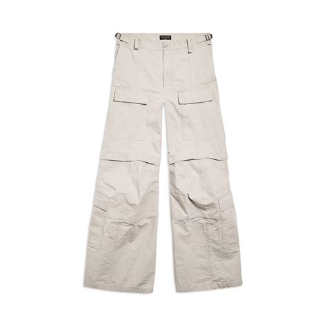 Balenciaga Flared Cargo Pants in Gray | Lyst