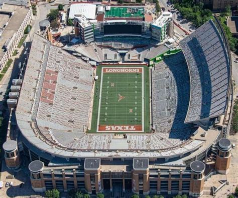 Darrell K Royal–Texas Memorial Stadium Seating Chart with Rows and Seat Numbers 2024