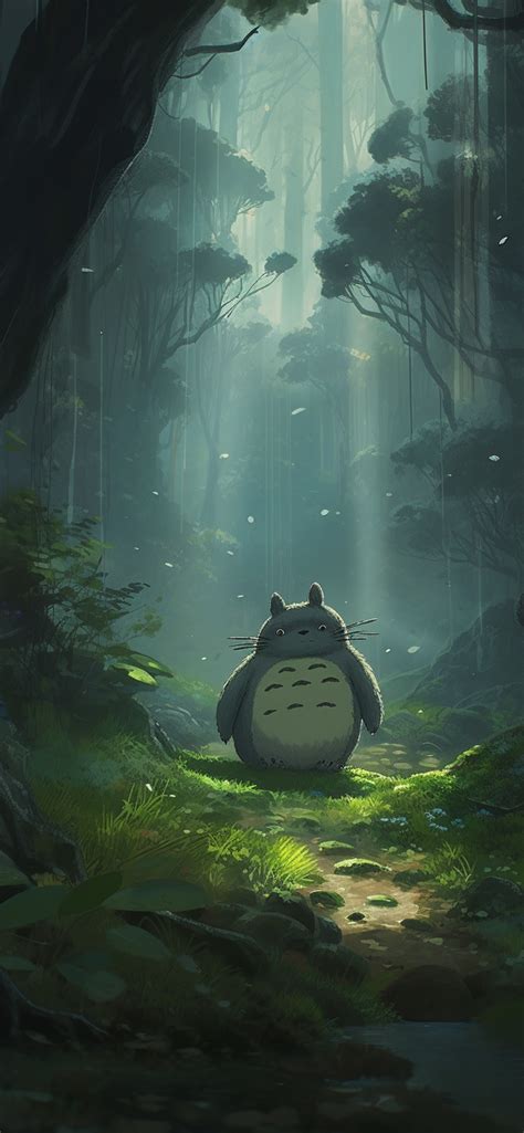 Totoro in Forest Wallpapers - Totoro Aesthetic Wallpaper for iPhone