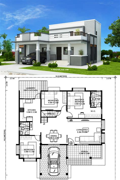 Four Bedroom Modern House Design | Pinoy ePlans | Modern house design, Best modern house design ...