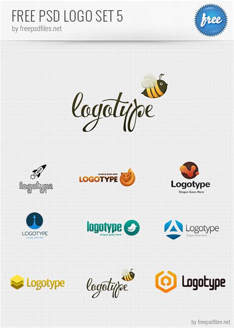 Free PSD Logo Design Templates Pack 5 - Free PSD Files