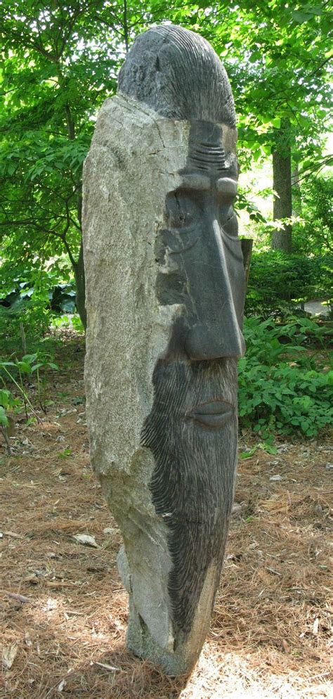 Against the Wind - amphibole schist - 10"w x 16"d x 54"h - sold | Stone, Sculptures, Sculpture