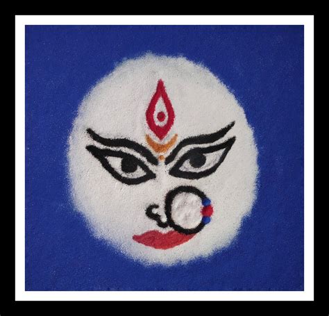Navratri, Blue colour rangoli Diwali Special rangoli art* *Shiv-Shakti ...