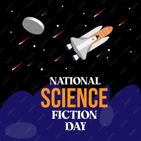 Premium Vector | National science fiction day poster design