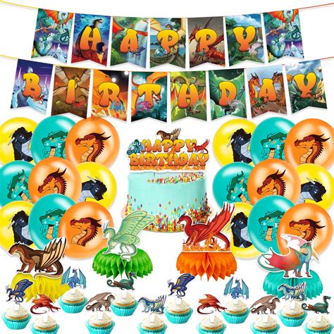 Buy Wings of Fire Birthday Party Decoration, Include Wings of Fire Birthday Banner, Table ...