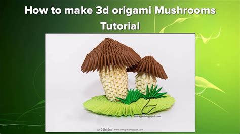 3d origami mushroom tutorial / Grzyb origami 3d jak zrobić - YouTube