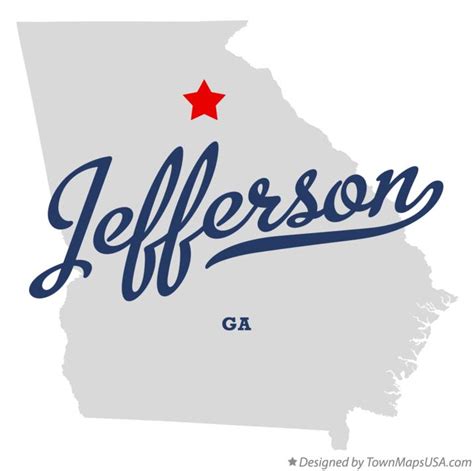 Map of Jefferson, GA, Georgia