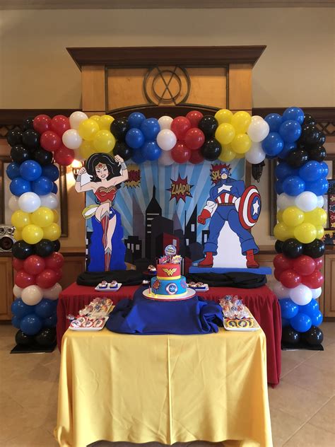 Super heroes birthday party | Superhero birthday party, Birthday, Party decorations