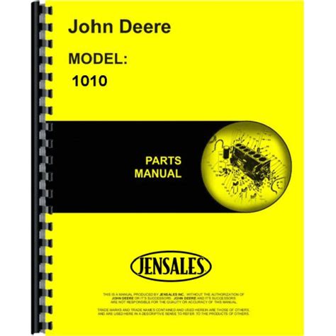 John Deere 1010 Crawler Parts Manual