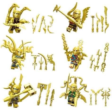 Gold Ninjago Minifigures Lego Ninjago Season 12