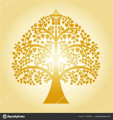 Golden bodhi tree Stock Vector Image by ©enterphoto #176539760