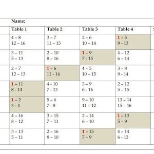 16 Players Bridge Tallies 4 Tables Printable Progressive Bridge Tallies Scorepads - Etsy