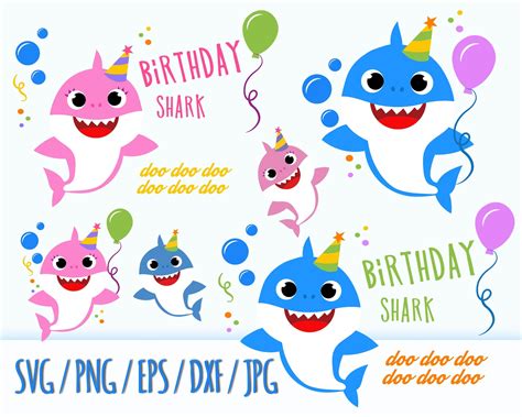 Birthday Svg Birthday Boy Svg Baby Shark Kids Svg Birthday Svg | Etsy