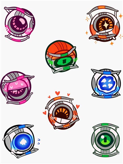 "Portal Core Emojis" Sticker for Sale by zimtdrache | Redbubble