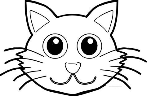 awesome Cat Face Front Coloring Page | Cat face drawing, Cat coloring page, Farm animal coloring ...