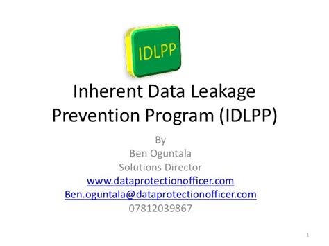 Data Leakage Prevention