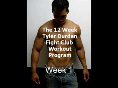 How To Get Ripped (Tyler Durden Workout) - Week 1 - YouTube