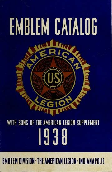 The American Legion emblem catalog, 1938 : American Legion. Emblem Division : Free Download ...