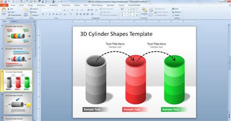 Free 3D Cylinder PowerPoint Shapes Template