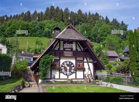 First world largest cuckoo clock at Schonach village, Black Forest, Baden-Wuerttemberg, Germany ...