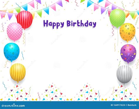 Birthday Frame Set Cartoon Vector | CartoonDealer.com #74247247