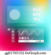 3 Music Player Box Social Infographic Template Clip Art | Royalty Free - GoGraph