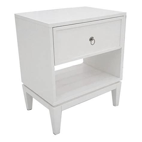 White Wooden 1-Drawer 1-Shelf Nightstand | At Home