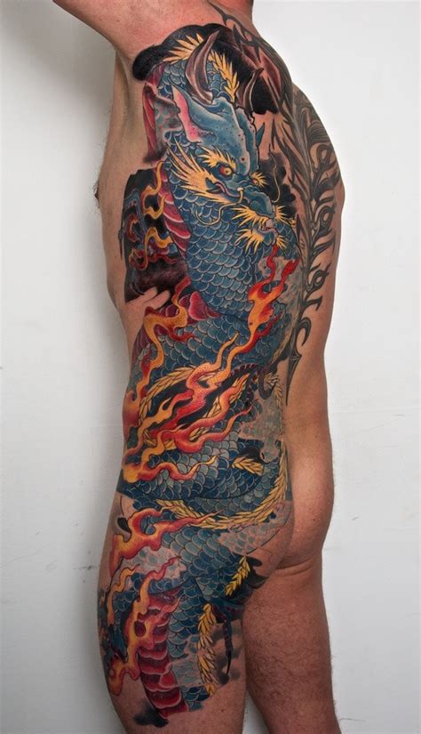 Big colored dragon tattoo by graynd - Tattooimages.biz