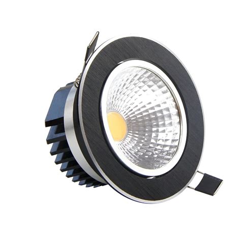 Dimmable Led COB Downlight 5W 7W 9W 12W Black Round Led Spotlight ...