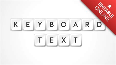 Keyboard Font | Text Effect Generator