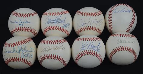 Lot Detail - MLB Hitters Collection of 8 Autographed Baseballs