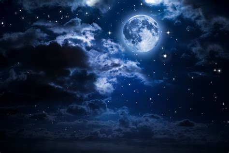 moon night clouds sky, HD Wallpaper | Rare Gallery