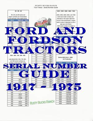 Ford jubilee tractor serial numbers