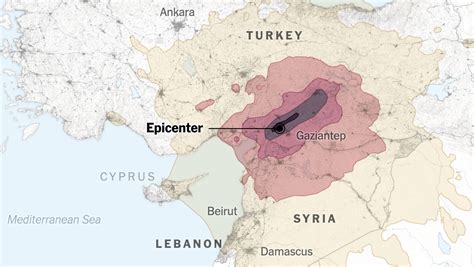 Maps: 7.8-Magnitude Earthquake Strikes Turkey, Syria, Lebanon and Israel - The New York Times