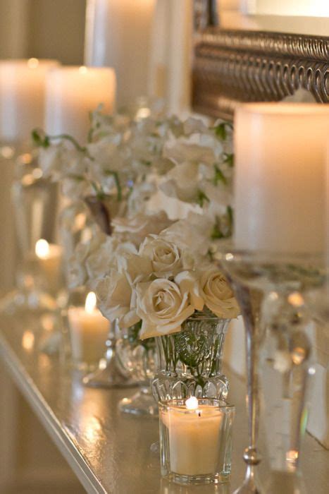 "white light" theme? do all white floras, white candles, white votive ...