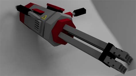 3D asset LowPoly Sci-Fi MiniGun | CGTrader