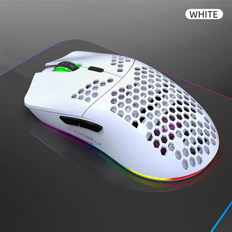 HXSJ T66 RGB 2.4G Wireless Gaming Mouse RGB Lighting Charging Mouse with Adjustable DPI ...