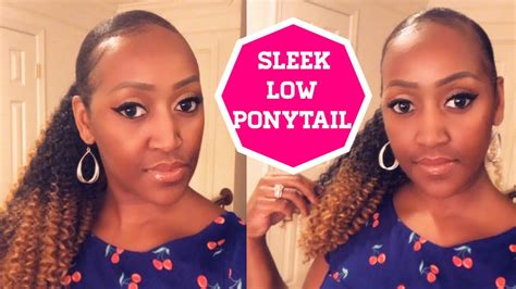 Easy Sleek Low Ponytail with FreeTress Water Wave Crochet Hair - YouTube